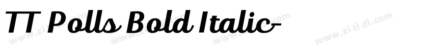 TT Polls Bold Italic字体转换
